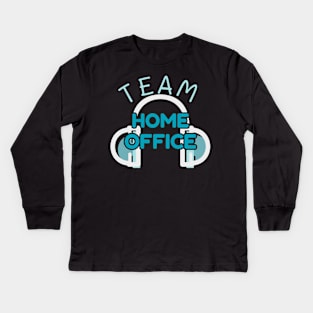 Team Home Office Work Humor Remote Worker Fun Kids Long Sleeve T-Shirt